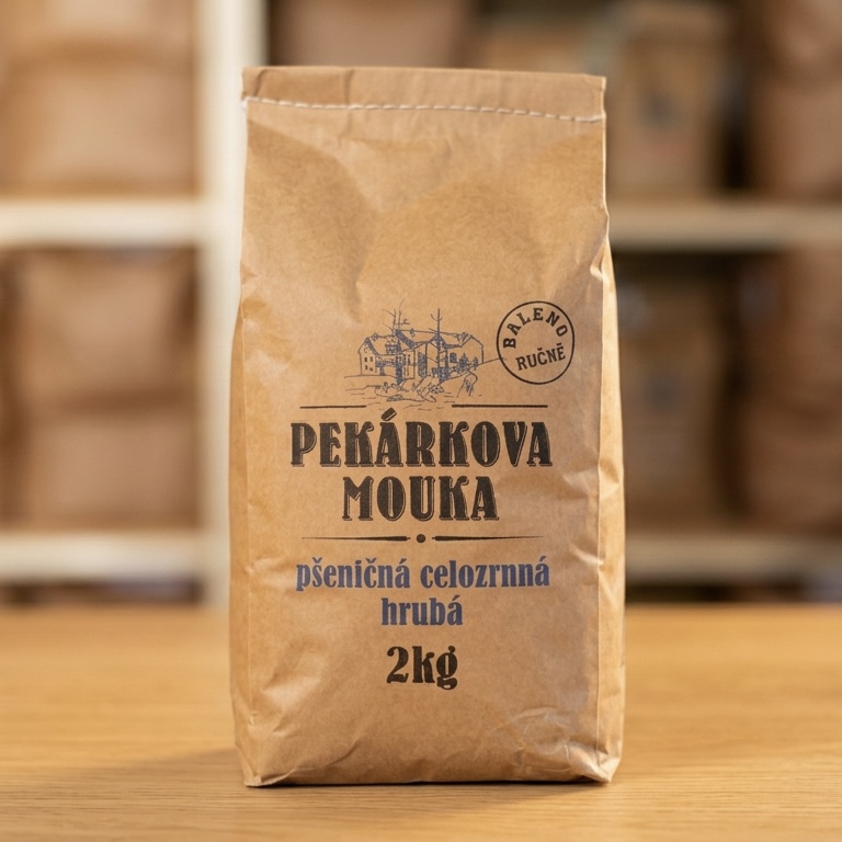 Balení Pšeničná mouka celozrnná hrubá